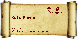 Kult Emese névjegykártya